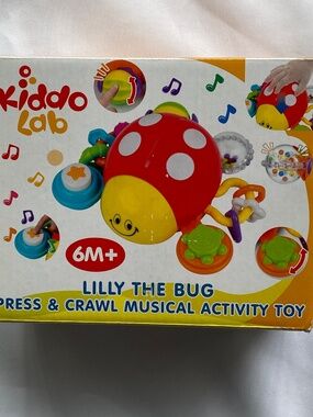KiddoLab Lilly The Bug, Press & Crawl Musical Activity Toy, Ladybug Baby 6M+